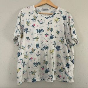Vintage Willow Bay Floral Print T-Shirt Flowers Gardening Casual XL
